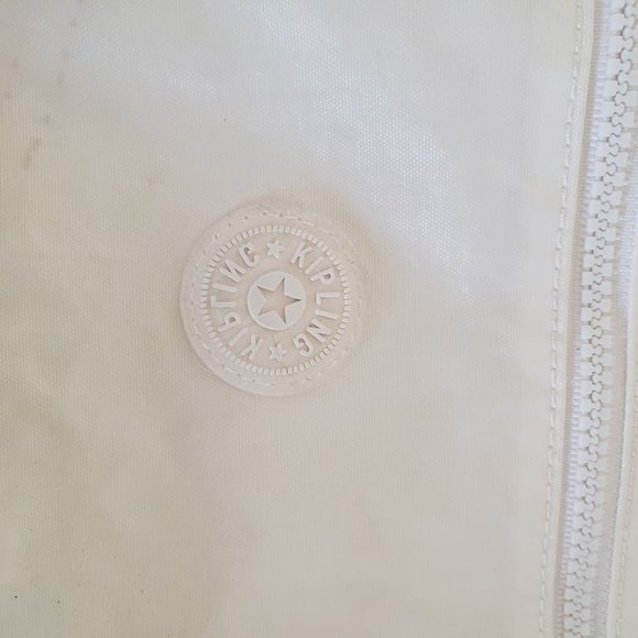 Kipling Womens Bag Davina White Gray Wide Strap Adjustable Nylon 12.5 x 10 - Picture 3 of 13